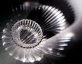 Crystal bowl with refractions Royalty Free Stock Photo