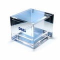 Crystal Branded Dell Cube: Photorealistic Rendering With Glossy Finish