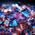 Crystal Cascade: A Luxurious Pile of Glistening Gems in Vivid Hues. AI generation