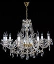 Crystal Chandelier. Group of hanging crystals. Royalty Free Stock Photo