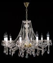 Crystal Chandelier. Group of hanging crystals. Royalty Free Stock Photo