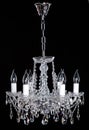 Crystal Chandelier. Group of hanging crystals. Royalty Free Stock Photo