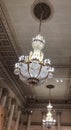 The crystal chandelier in the hermitage, petersburg