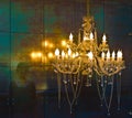 Crystal chandelier lighting Royalty Free Stock Photo