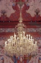 Old Crystal chandelier - Belvedere Palace, landmark attraction in Vienna - Austria Royalty Free Stock Photo