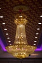 Crystal chandelier in a room Royalty Free Stock Photo