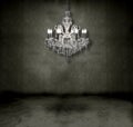 Crystal chandelier in a room Royalty Free Stock Photo