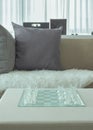 Crystal chass on table naxe to sofa in living room Royalty Free Stock Photo
