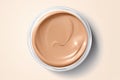 Crystal Clear Beauty: top view of Pump for liquid face Foundation Cream. Royalty Free Stock Photo