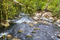 Crystal clear Blue Pools mountain water in  Phongn National Park - Kebang. Clean and pure spring water from mountain Royalty Free Stock Photo