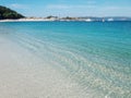 Crystal clear blue sea at the Cies islands Royalty Free Stock Photo