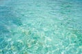 Crystal clear blue water in tropical lagoon Royalty Free Stock Photo