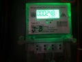 Crystal clear digital electric meter reading closeup pic