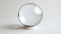 Crystal Clear Glass Sphere with Reflections Generative AI Royalty Free Stock Photo