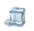 Crystal clear ice cube Royalty Free Stock Photo