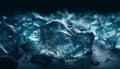 Crystal clear ice cube reflects arctic freshness generated by AI Royalty Free Stock Photo