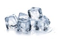 Crystal clear ice cubes isolated Royalty Free Stock Photo
