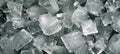 Crystal Clear Ice Cubes Texture with Sparkling Reflection for Refreshing Drink Background Image Royalty Free Stock Photo