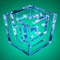 Crystal Clear Labyrinth Navigating Complexity Royalty Free Stock Photo