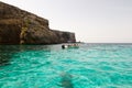 Crystal clear lagoon on Comino Island, Malta