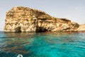 Crystal clear lagoon on Comino Island, Malta
