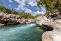 Crystal clear mountain river