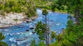 Torrential river in a forest in San Martin de los Andes, Neuquen, Argentina Royalty Free Stock Photo