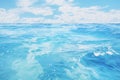 Crystal-clear Pristine ocean. Generate Ai