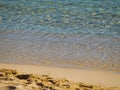 Crystal clear sea water and  empty sand beach Royalty Free Stock Photo