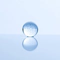Crystal Clear Sphere with Perfect Reflection Royalty Free Stock Photo