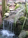 Crystal clear spring water fall