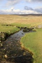 Crystal Clear Stream on moorland in the Yorkshire Dales National Park Royalty Free Stock Photo