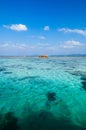 Crystal clear turquoise water at Kabira Bay, Ishigaki, Okinawa Royalty Free Stock Photo