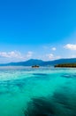 Crystal clear turquoise water at Kabira Bay, Ishigaki, Okinawa Royalty Free Stock Photo