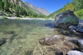 A crystal clear view of wenatchee river Royalty Free Stock Photo