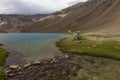 Crystal clear water of  ChandraTaal,Spiti Valley,Himachal Pradesh,India Royalty Free Stock Photo