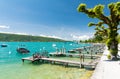 Crystal clear water in Lake Annecy in France