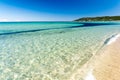 Crystal clear water on Pampelonne beach near Saint Tropez, French riviera, cote d`azur, France