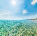 Crystal clear water in Piscina Rei Royalty Free Stock Photo