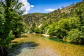 Crystal clear water in river Neretva, Bosnia and Herzegovina Royalty Free Stock Photo