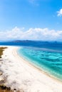 Crystal clear water in Sabolon Besar island, one of the many island paradise spots for diving in Komodo Nat Park