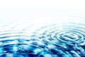 Crystal clear water whit two ripples Royalty Free Stock Photo