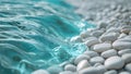 Crystal clear waters over smooth white pebbles Royalty Free Stock Photo