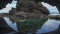 Charco Azul, a natural ocean water pool in El Hierro, Canary Islands, Spain Royalty Free Stock Photo