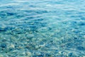 Crystal Clear Waters Sunlight Dancing on Pebbles Beneath the Surface of the Sea Royalty Free Stock Photo