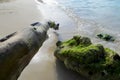 Crystal clear waves, Venezuelan beach Royalty Free Stock Photo