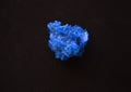 Crystal of Copper sulphate, Bright Blue Vitriol on Black