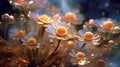 Crystal daisies, their translucent petals shimmering with delicate facets, capturing the sunlight