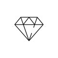 crystal, diamond icon. Element of business start up icon for mobile concept and web apps. Thin line crystal, diamond icon can be Royalty Free Stock Photo