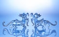 Crystal dragon isolated on white background Royalty Free Stock Photo